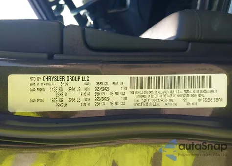 2014 Jeep Grand Cherokee Summit из США, поврежденный, VIN 1C4RJFJT3EC479813